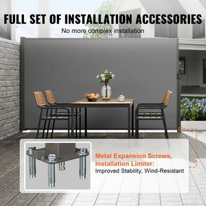 Tenda Laterale Retrattile 71FT X 138FT, Schermo Privacy per Esterni in Poliestere 180g Impermeabile, Protezione UV 30+ con Materiale in PC - Product Image 4