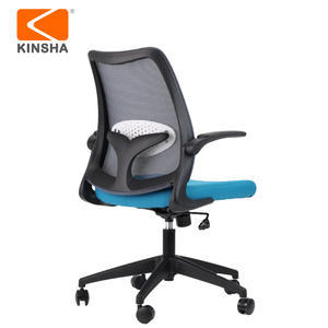 Fauteuil de bureau exécutif Flexi avec accoudoirs rabattables, en tissu, pivotant, hauteur réglable, design contemporain pour mobilier de bureau de style farmhouse - Product Image 3