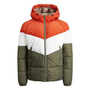 Veste matelassée décontractée pour homme, chaude pour l'hiver, coupe-vent, résistante à l'eau, avec fermeture éclair et empiècements de couleur - Product Image 5
