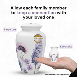 Premium Metal <b>Memorial</b> Urn Factory Elegant Funeral Ashes Container Decorative Cremation Urn with Flower Design Wholesale Brass - Product Image 1