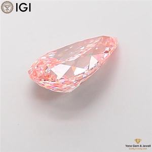 Diamant de 5,00 carats de forme poire, couleur rose vif fantaisie, clarté VVS2, cultivé en laboratoire CVD, avec certificat IGI pour centre de bijouterie - Product Image 5