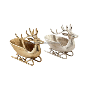 Adorno Navideño de Metal con Diseño de Reno y Trineo de Santa Claus, Tamaño Personalizable, Acabado de Lujo, para Decoración de Mesa, Suministros para Fiestas Navideñas Disponibles al Mejor Precio - Product Image 5