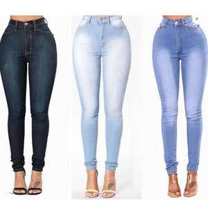 Jeans de Mezclilla Rectos Casuales para Mujer, Cintura Media, Desgastados y Rotos, 100% Algodón - Product Image 1