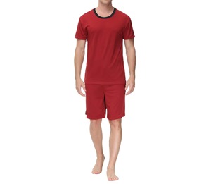 Conjuntos de Camisa y Pantalones Cortos Casuales de Verano para Hombre, 2 Piezas, Tela de Rizo, Secado Rápido, Transpirable, Ropa de Calle a la Moda, Color Rojo, Trajes de Verano para Hombre - Product Image 1