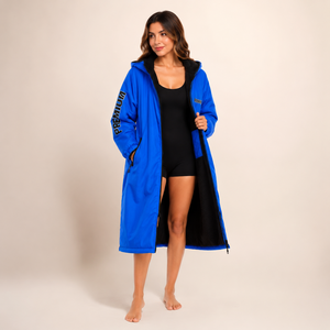 Waterproof Fleece Lined Hooded Robe Oversized Quick Dry Changing Jacket for Beach <b>Surfing</b> Camping - Product Image 1