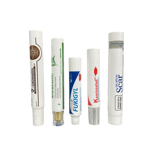 หลอดพลาสติกพิมพ์ลายตามสั่งสำหรับบรรจุภัณฑ์เจลเครื่องสำอาง หลอดบีบสีขาวทรงกลมสำหรับผลิตภัณฑ์ดูแลผิวและดูแลช่องปาก - Product Image 3