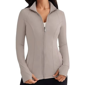 Best Superior Quality <b>Women</b> Winter Yoga Jacket Canvas <b>Mesh</b> Asymmetric Front Zipper Lightweight Long Sleeve Breathable - Product Image 3