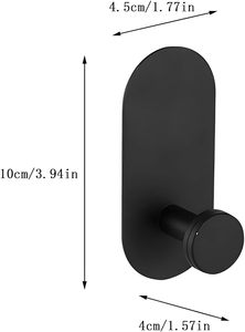 Oval Long <b>Hook</b> for Hanging Strongly Heavy Duty Stainless Steel Waterproof Towel <b>Hooks</b> Stick for <b>Bathroom</b> <b>Bathroom</b> Towel Hanging - Product Image 2