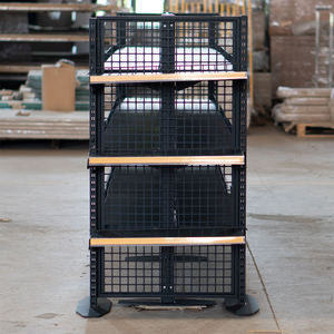 Factory Custom Size Color logo Black Freestanding Reusable Single Side Supermarket Display Rack ADong Gondola Shelving - Product Image 5