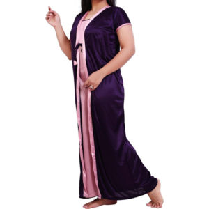 Nuevo Estilo, Moderno, Suave, Liso, Primavera Verano, Camisón Largo de Seda y Satén para Mujer, Talla Grande, Ropa de Dormir Transpirable - Product Image 3