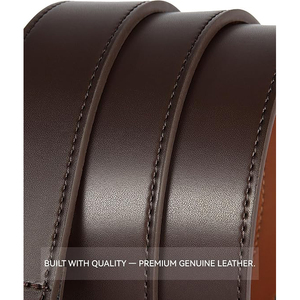 Cinturón de Cuero Vintage con Hebilla de Acero, Cuero Vacuno Genuino, Formal, Casual, Resistente, 120 cm, 3.5 cm de Ancho, Impermeable, Ecológico - Product Image 5