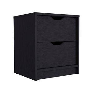 Comodino Houma a due cassetti di Depot E Shop, colore nero - Product Image 3
