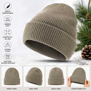 Bonnet brodé personnalisé - Logo/texte sur mesure, bonnet en tricot chaud, bonnet d'hiver unisexe, streetwear pour enfants et adultes - Product Image 1