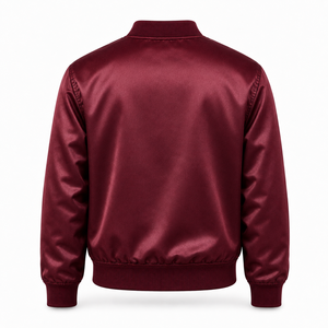 <b>Mens</b> Satin <b>Jacket</b> Custom Embroidery Wholesale Fashion Bomber Outerwear Lightweight Streetwear Factory Supplier - Product Image 2