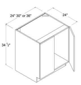 Armoire de cuisine à double porte Shaker avec base en bois grainé B27, modulaire RTA - Product Image 5
