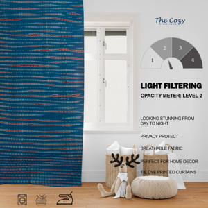 Cortina Boho con Estampado a Mano, Decoración de Ventana de Algodón, Cortinas Hechas a Mano en India, Panel Sostenible para Decoración del Hogar, Venta al Por Mayor para Exportación - Product Image 6