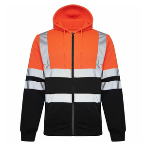 Pantalones de Trabajo Reflectantes Impermeables de Algodón Naranja y Negro de Alta Visibilidad con Cierre Frontal y Franjas de Seguridad para Ropa de Trabajo Unisex 2026 - Product Image 5