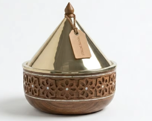 Olla de Madera Artesanal de Lujo para Calentar Comida, con Base de Acero Inoxidable, Duradera, Ecológica, para Buffet, Juego de Vajilla - Product Image 6
