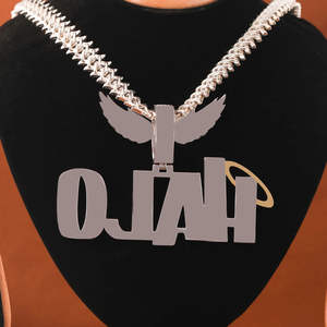 Collar con Colgante de Letra de Moissanita de Alta Calidad, Plata 925, con Incrustaciones de Moissanita, Collar con Nombre Personalizado para Hombre, Joyería Hip Hop, Regalo - Product Image 4