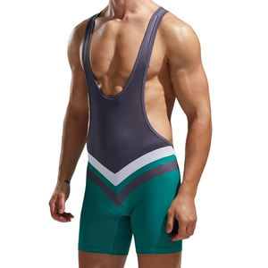 เสื้อกีฬามวยปล้ำสำหรับผู้ใหญ่แบบสั่งทำคุณภาพสูงสำหรับขายส่ง ผลิตจากผ้าสแปนเด็กซ์/โพลีเอสเตอร์ ทรงพอดีตัว พร้อมบริการพิมพ์ลายแบบซับลิเมชั่น - Product Image 3