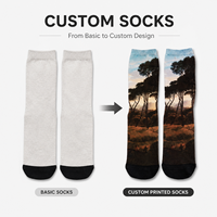Chaussettes personnalisées imprimées en couleur, tissu extensible, OEM ODM, streetwear, équipes, promotions, événements, personnalisées, adultes, sportives