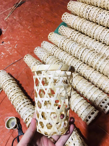Cesta rústica de bambú tejida con asa para regalos, frutas y decoración - Product Image 5