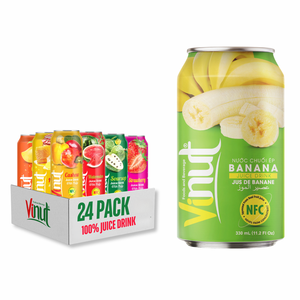 <b>Pineapple</b> Juice Drink 330ml Aluminum Can No Added Sugar VINUT For Wholesale Supplier Vietnam - Product Image 1