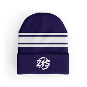 <b>Green</b> Striped <b>Beanie</b> ZS Logo Sublimation Transfer Print 3D Embroidery Unisex Adult Winter Casual Breathable Sporty Hat 56-58CM - Product Image 4
