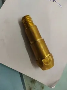 ชิ้นส่วนทองเหลืองขนาดเล็กขึ้นรูปด้วยเครื่อง CNC ขัดเงาสีทอง เส้นผ่านศูนย์กลาง 2 นิ้ว งานกลึง เจาะ กัด บรอชชิ่ง ชิ้นส่วนฮาร์ดแวร์ความแม่นยำสูง - Product Image 3