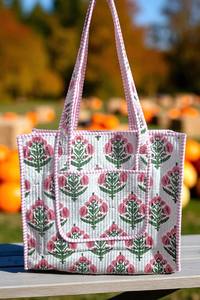 Sacs fourre-tout matelassés en coton pour femmes, motif léopard, logo personnalisé imprimé, pour l'été et l'automne, utilisation plage, fermeture ouverte, sac à bandoulière - Product Image 3