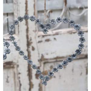 Handmade metal floral <b>wreath</b> Heart garland wall hanging Colorful door mount decoration Indoor Christmas <b>wreath</b> decor - Product Image 3