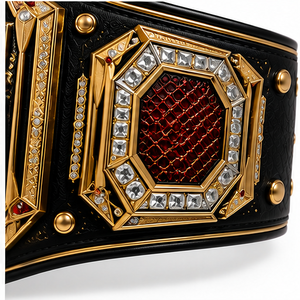 Ceinture de champion personnalisée en cuivre pour la lutte, la boxe, le MMA, avec plaques de titre en métal, en cuir PU, logo personnalisé, fabrication OEM - Product Image 5