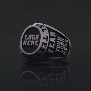 Bague d'École BOJ 031 Personnalisée en Argent et Diamant, Bague de Diplôme Universitaire Unisexe, Cadeau pour Fêtes et Occasions Spéciales, Prix Bas - Product Image 4