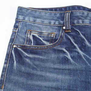 Pantalones vaqueros de mezclilla para hombre al por mayor, diseño personalizado, corte ajustado, con cremallera, de buena calidad - Product Image 6
