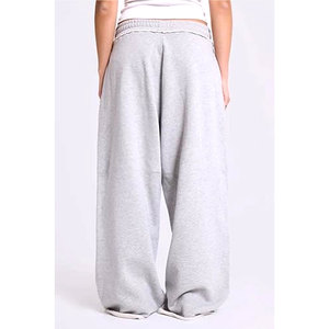 Pantalon de survêtement ample à jambes larges pour femme, pantalon de sport en molleton surdimensionné avec taille élastique, pantalon de jogging décontracté et confortable pour femme - Product Image 2