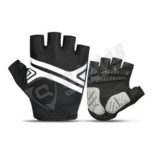 PU Leather Half-Finger <b>Gloves</b> Cycling Racing Sports Gym Skiing Outdoor Activities Fashion-Meshed Protective Black <b>Fingerless</b> - Product Image 1