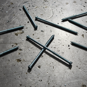 Vis à tête fendue en acier au carbone métrique zingué double extrémité de qualité industrielle - Classe 4.8 6.8 - Product Image 1