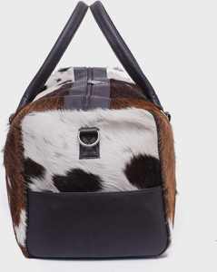 Sac de voyage en cuir véritable à poils, avec fermeture éclair, design tendance, grande capacité, sac de week-end LHDB-0087 - Product Image 2