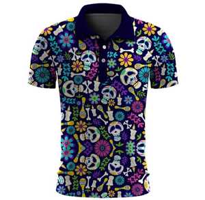 Men's Casual <b>Gothic</b> Skulls Pattern Short Sleeve for <b>Shirt</b> Digital Printed 100% Cotton Knitted Fabric Breathable Regular Fit - Product Image 3