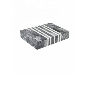 Handmade Modern Striped Bone Inlay Jewelry <b>Box</b> Organizer Multipurpose Storage <b>Keepsake</b> <b>Box</b> for Rings Earrings Novelty Gift - Product Image 6