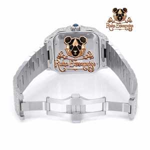 นาฬิกาโมอิสซาไนต์ระดับพรีเมียม ดีไซน์เพชรแบบ Iced Out VVS โมอิสซาไนต์ นาฬิกาฮิปฮอปสำหรับผู้ชาย ราคาไม่แพง - Product Image 5