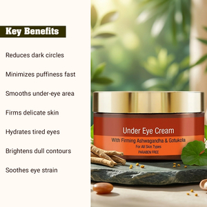 Top Selling Under Eye Cream With Ashwagandha And Gotukola For Deep Hydration Smooth Skin And Care For Tired Eyes Indian Supplier - Product Image 5