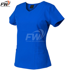 Tenue d'infirmière professionnelle en coton tissé et polyester, multicolores, pour l'été, unisexe, motifs médicaux, usage hospitalier - Product Image 1