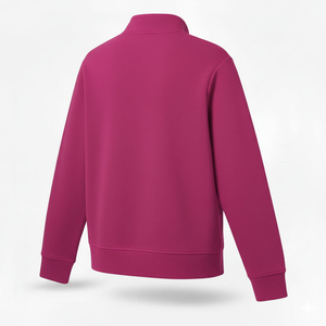 Sudadera de hombre con media cremallera, cuello alto, informal, de forro polar suave y cálido, manga larga, de invierno, teñido liso, ecológica - Product Image 5