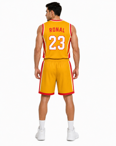 Ensemble d'uniformes de basketball personnalisés OEM ODM, maillot et short de basketball par sublimation, vêtements de sport pour hommes, polyester à séchage rapide, entraînement d'équipe - Product Image 4