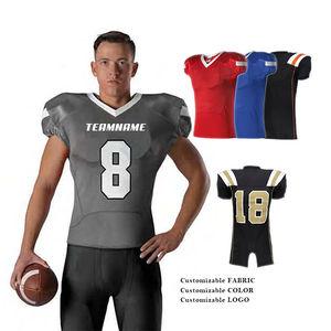 Uniformes de football américain personnalisés de haute qualité, 100% polyester, respirants, grandes tailles - Product Image 2