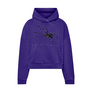 Sweat à capuche coupe décontractée, grammage élevé, vente en gros, impression par sublimation personnalisée, vêtements pour femmes, longueur courte - Product Image 1