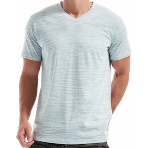 T-shirt décontracté à col en V personnalisé pour homme, manches courtes, uni, basique, pour l'été, vêtements de tous les jours, vêtements décontractés - Product Image 6