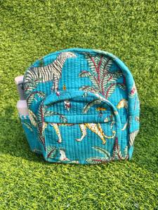 กระเป๋าเป้สะพายหลังขนาดเล็กผ้าฝ้ายน้ำหนักเบาสไตล์โบฮีเมียน ลายพิมพ์สัตว์แบบอินเดีย ปิดด้วยซิป เหมาะสำหรับเดินทางและไปโรงเรียน ใช้ได้ทั้งผู้ชายและผู้หญิง - Product Image 3