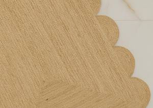 พรมปูพื้นทำมือจากปอกระเจาแบบเป็นมิตรกับสิ่งแวดล้อม ขอบหยักสไตล์ฟาร์มเฮาส์ สำหรับทางเดิน - Product Image 3